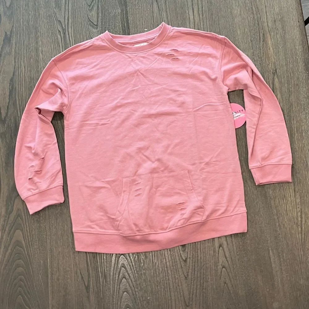 NWT Love Circle Maternity Bubblegum Pink Sweatshirt Size S